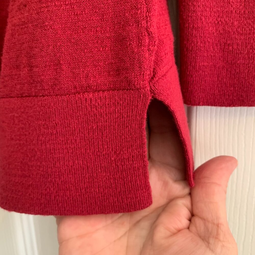 Ann Taylor Factory Cranberry Red Button Down Cardigan Medium - Picture 4 of 9